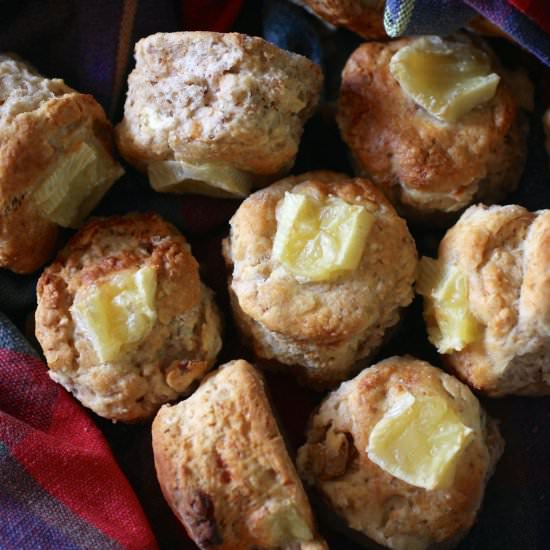 Walnut, Brie and Apple Scones