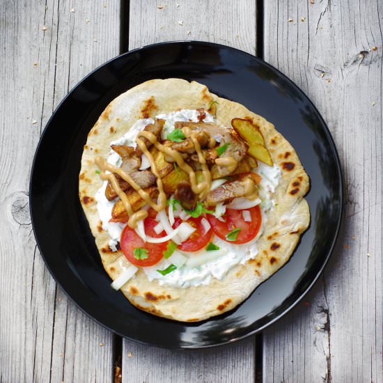 Homemade Gyros with Tzatziki