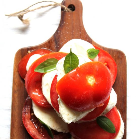 Caprese Salad with Smoked Olive Oil