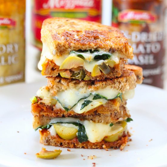 Olive and Kale Grilled Cheese