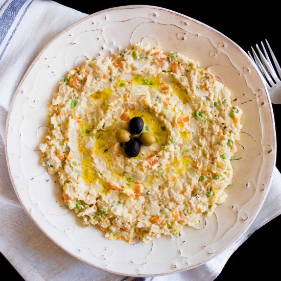 Salad-e-Olive with Taftoon bread