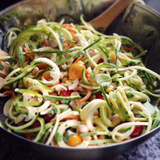 Zucchini Pasta + Yogurt Dressing