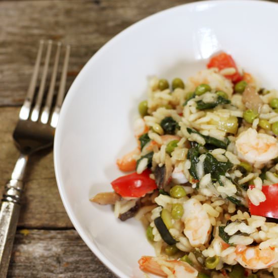 Healthy Lemon Shrimp Risotto