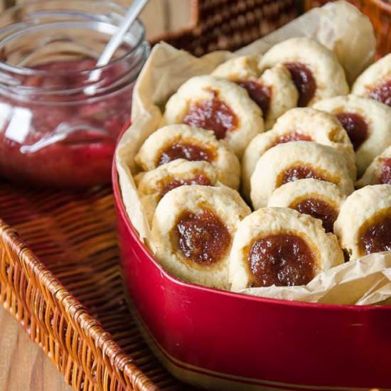 Rhubarb Jam Cookies