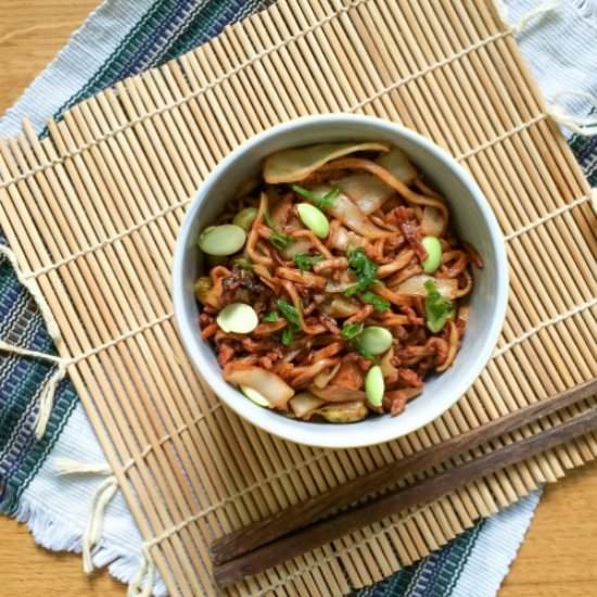 Hoisin-Tahini Pork Noodles