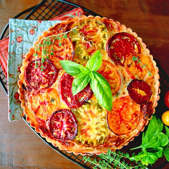 Tomato Tart with Basil and Gruyere