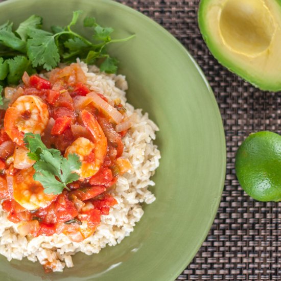 Veracruz Shrimp with Green Olives