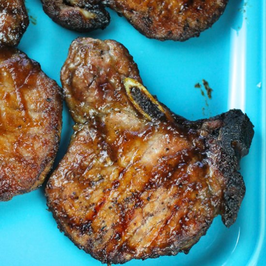 Sweet and Spicy Barbecue Pork Chops