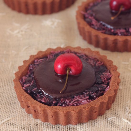 Homemade Cherry Ripe Tartlets