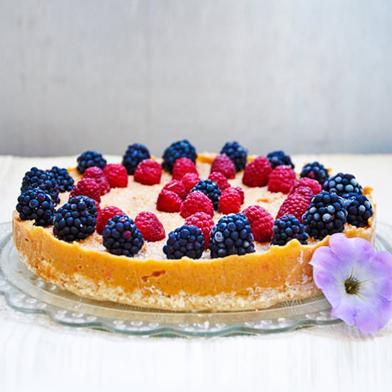 No Bake Citrus Cake with Berries