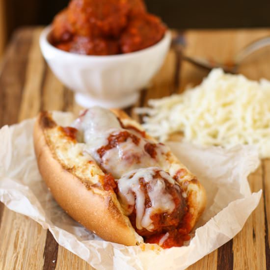 Easy Slow Cooker Meatball Subs