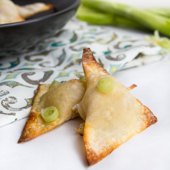 Baked crab wontons