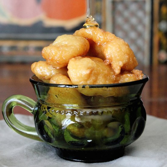 Turkish donuts in honey syrup