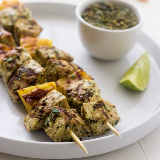 Mahi Mahi Kebab and Macadamia Pesto