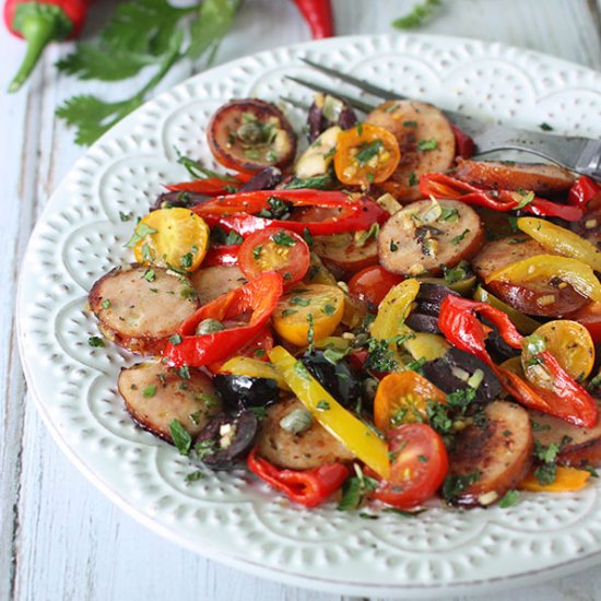 Frying Peppers & Chicken Sausage