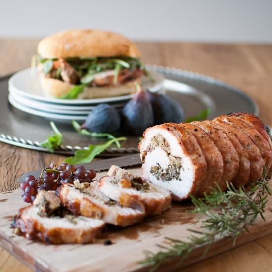 Pork Loin Roulade Sandwiches