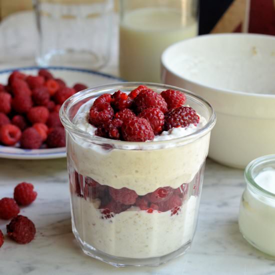 Overnight Honey & Raspberry Oats