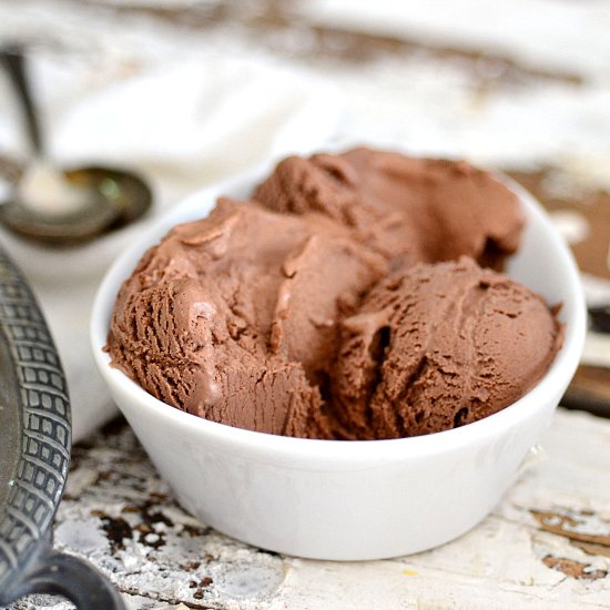 Perfect chocolate ice cream