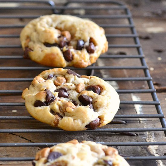 Chocolate and peanut butter cookies