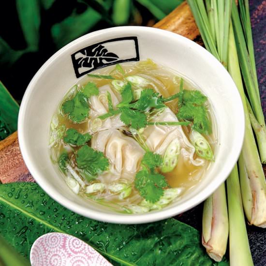 Lemongrass Chicken Dumpling Soup