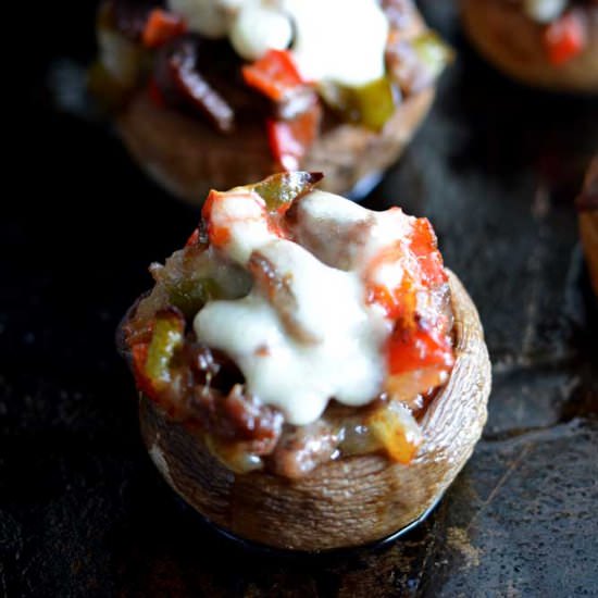 Cheesesteak Stuffed Mushrooms