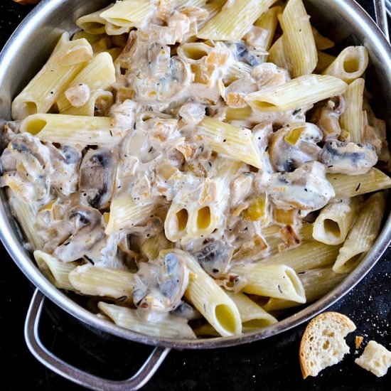 Creamy Lemon and Mushroom Pasta