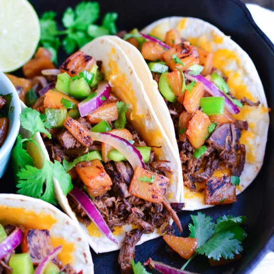 Hawaiian Beef Tacos