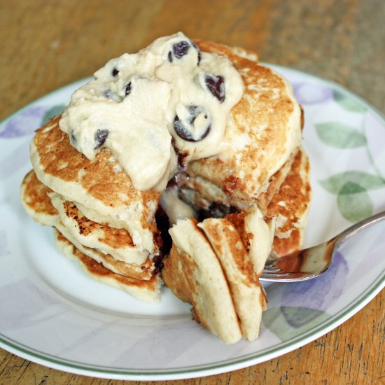 Vegan Chocolate Chip Cookie Pancakes