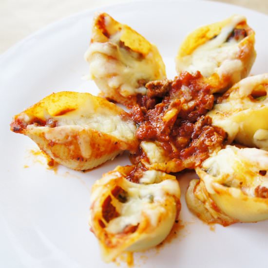 Bolognese-Stuffed Pasta Shells