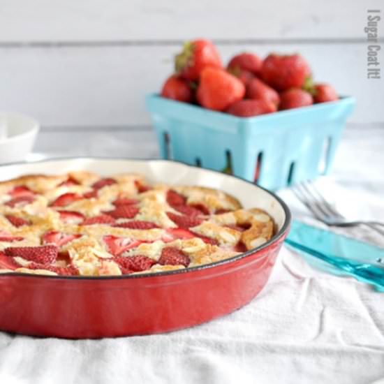 Strawberry Almond Skillet Cake