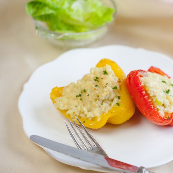 Stuffed Bell Peppers with Risotto