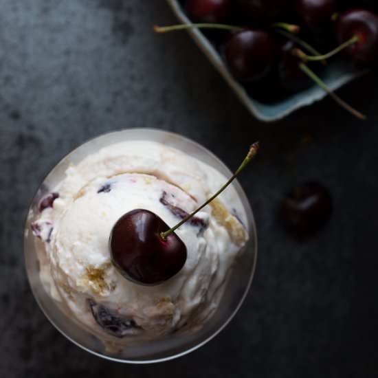 Roasted Cherry Almond Cookie Dough