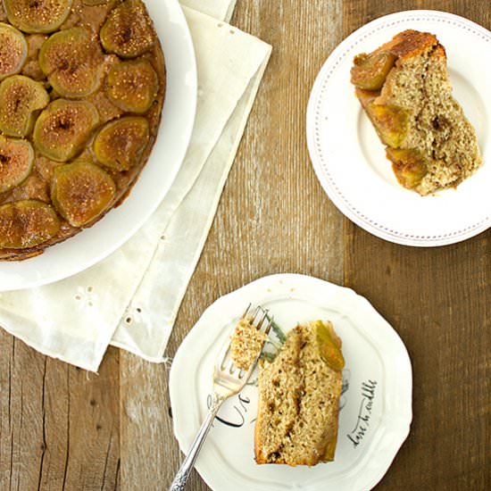 Fig Upside-Down Cinnamon Swirl Cake