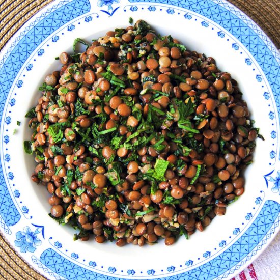 Lentil Salad with Garlic and Herbs