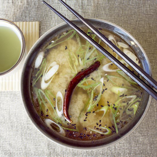 Miso Soup with Somen Noodles