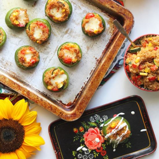 Mini Mexican-Quinoa-Stuffed Peppers