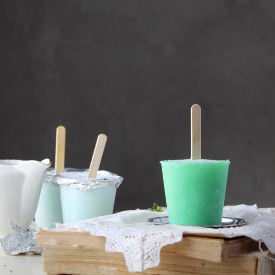 Milk and Mint Popsicle