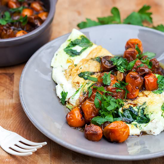 Spinach and Feta Egg White Omelette