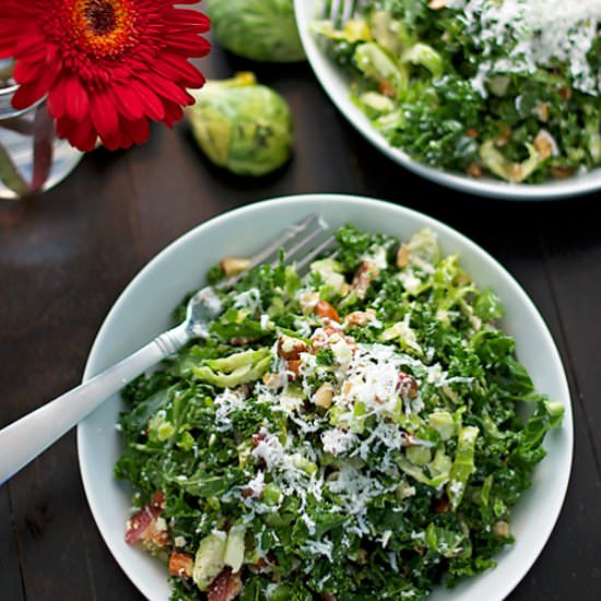 Kale and Brussels Sprouts Salad