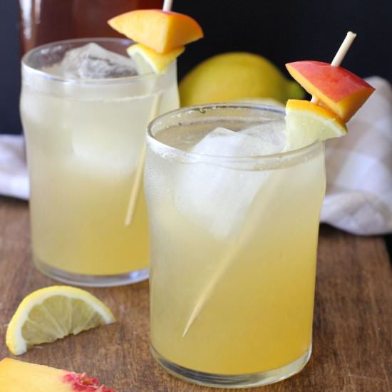 Maple Peach Bourbon Lemonade