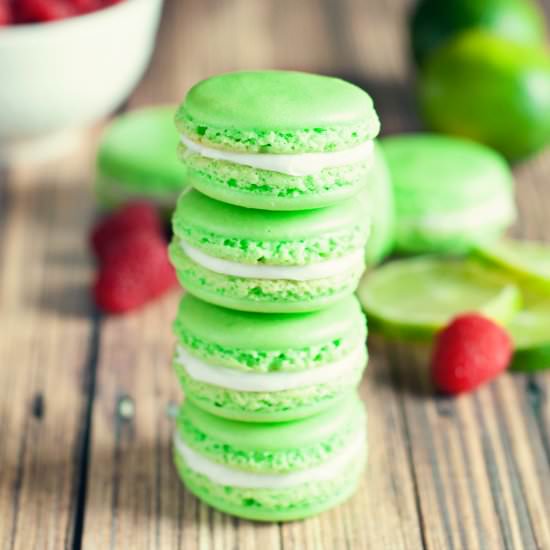 Lime Macarons