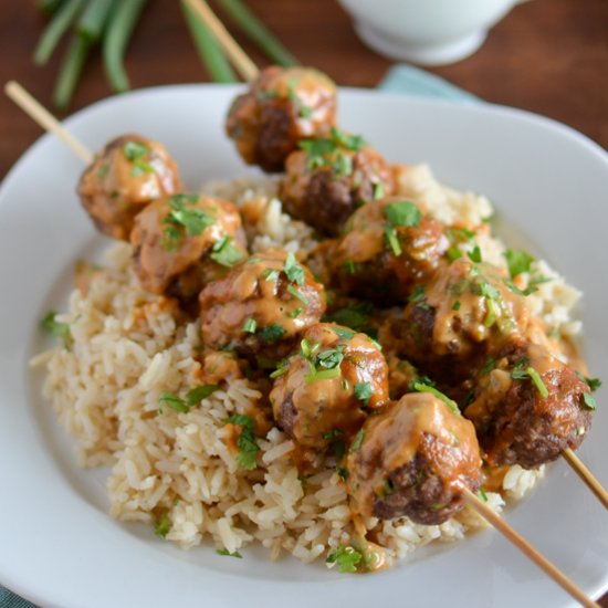 Asian Meatball Satay