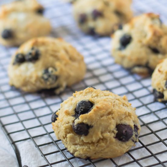 Blueberry Goat Cheese Drop Biscuits