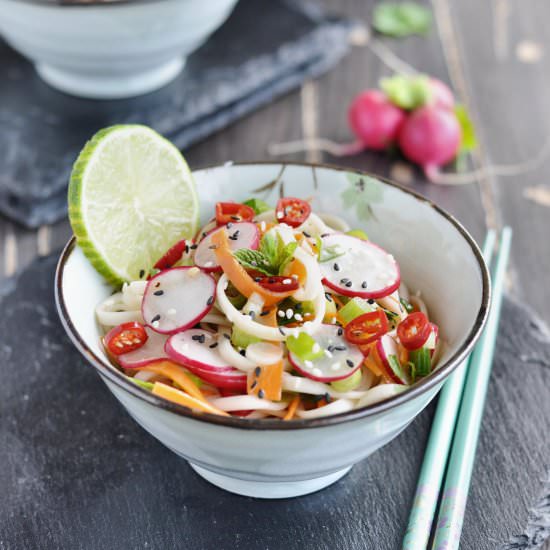 Soba Noodle Salad with Radishes