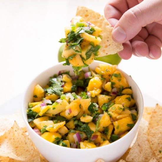 Tropical Mango Papaya Fruit Salsa