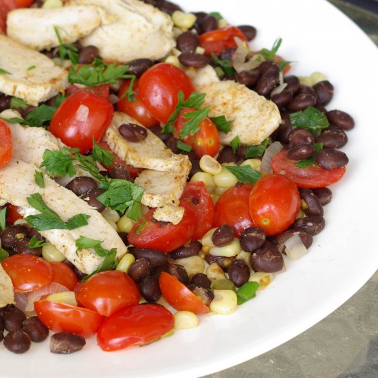 Warm Chicken and Black Bean Salad