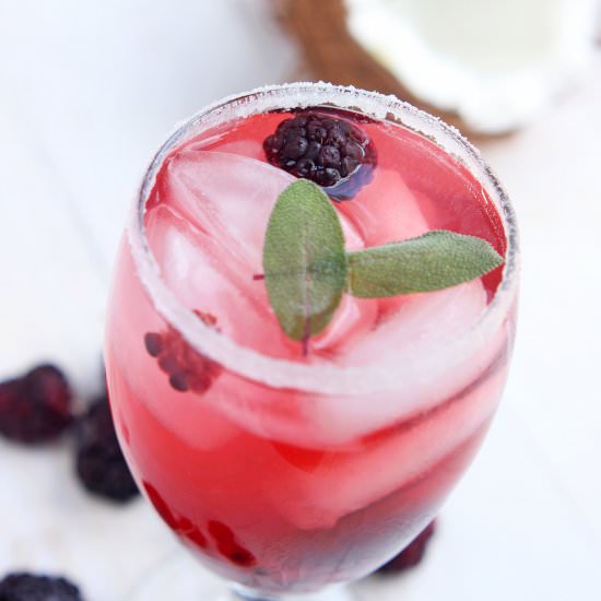 Sparkling Blackberry Coconut Spritz