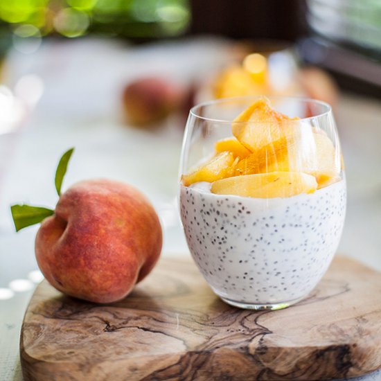 Chia Pudding with Peaches