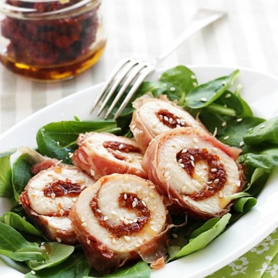 Turkey Rolls with Sun-dried Tomatos