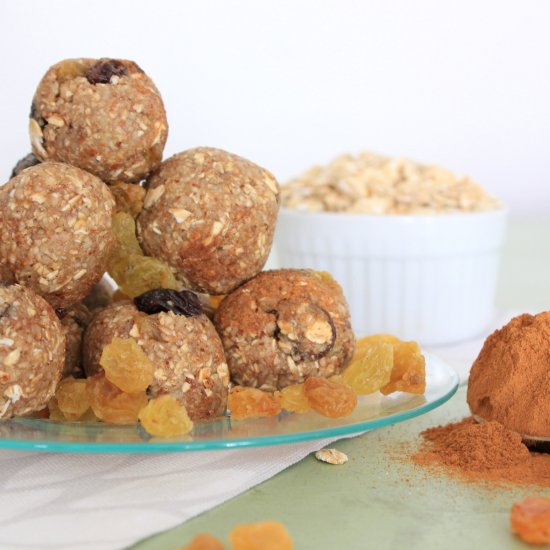 Oatmeal Raisin Cookie Dough Bites